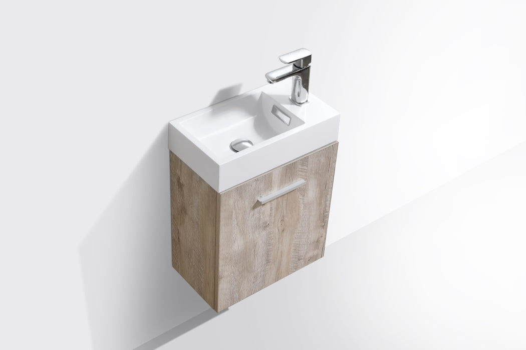 KubeBath | Bliss 18" Nature Wood Wall Mount Modern Bathroom Vanity KubeBath - Vanities KubeBath   