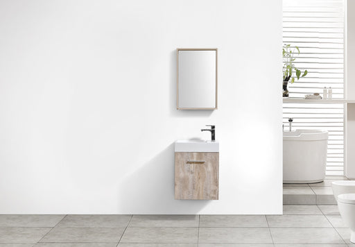 KubeBath | Bliss 18" Nature Wood Wall Mount Modern Bathroom Vanity KubeBath - Vanities KubeBath   
