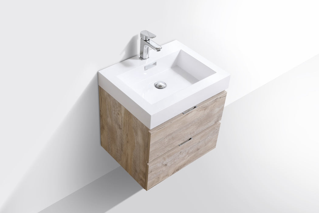 KubeBath | Bliss 24" Nature Wood Wall Mount Modern Bathroom Vanity KubeBath - Vanities KubeBath   
