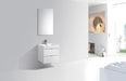 KubeBath | Bliss 24" High Gloss White Wall Mount Modern Bathroom Vanity KubeBath - Vanities KubeBath   