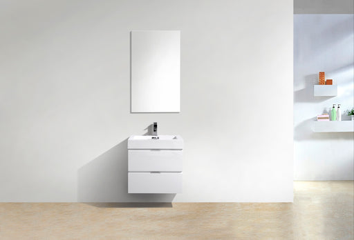 KubeBath | Bliss 24" High Gloss White Wall Mount Modern Bathroom Vanity KubeBath - Vanities KubeBath   