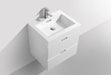 KubeBath | Bliss 24" High Gloss White Wall Mount Modern Bathroom Vanity KubeBath - Vanities KubeBath   