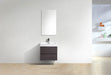 KubeBath | Bliss 24" High Gloss Gray Oak Wall Mount Modern Bathroom Vanity KubeBath - Vanities KubeBath   