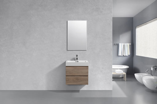 KubeBath | Bliss 24" Butternut Wall Mount Modern Bathroom Vanity KubeBath - Vanities KubeBath   