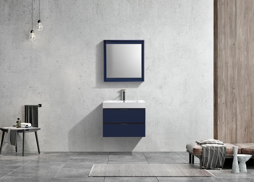 KubeBath | Bliss 30" Blue Wall Mount Modern Bathroom Vanity KubeBath - Vanities KubeBath   