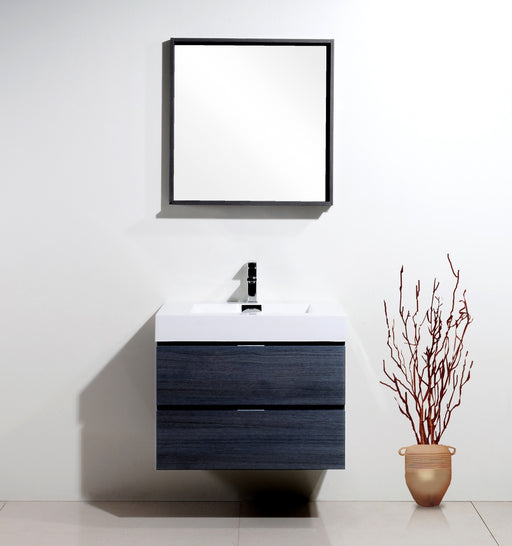 KubeBath | Bliss 30" Gray Oak Wall Mount Modern Bathroom Vanity KubeBath - Vanities KubeBath   