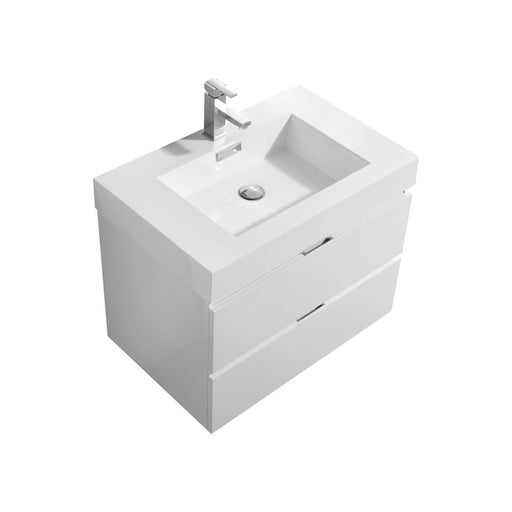 KubeBath | Bliss 30" High Gloss White Wall Mount Modern Bathroom Vanity KubeBath - Vanities KubeBath   