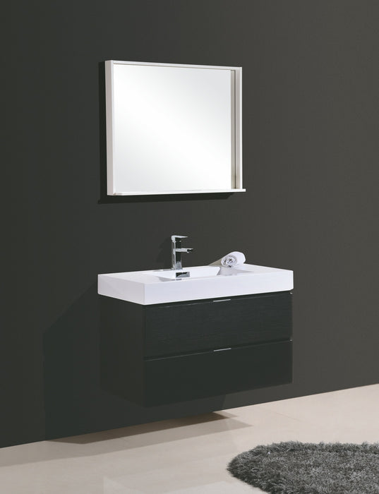 KubeBath | Bliss 36" Black Wall Mount Modern Bathroom Vanity KubeBath - Vanities KubeBath   