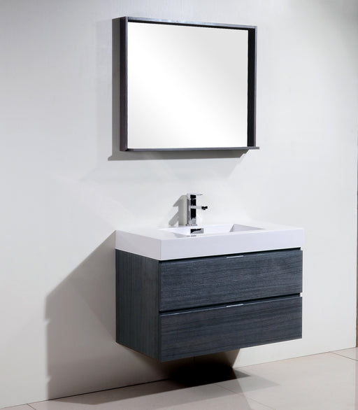 KubeBath | Bliss 36" Gray Oak Wall Mount Modern Bathroom Vanity KubeBath - Vanities KubeBath   