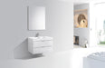 KubeBath | Bliss 36" High Gloss White Wall Mount Modern Bathroom Vanity KubeBath - Vanities KubeBath   