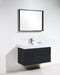 KubeBath | Bliss 40" Black Wall Mount Modern Bathroom Vanity KubeBath - Vanities KubeBath   