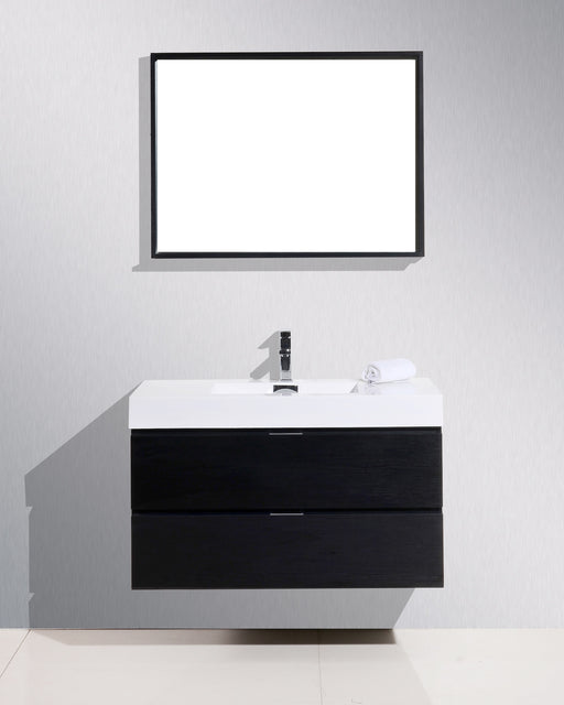 KubeBath | Bliss 40" Black Wall Mount Modern Bathroom Vanity KubeBath - Vanities KubeBath   