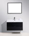 KubeBath | Bliss 40" Black Wall Mount Modern Bathroom Vanity KubeBath - Vanities KubeBath   