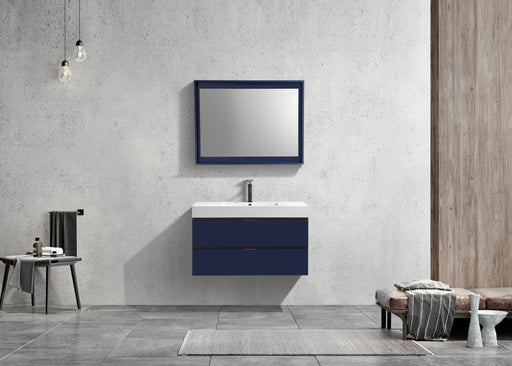 KubeBath | Bliss 40" Blue Wall Mount Modern Bathroom Vanity KubeBath - Vanities KubeBath   