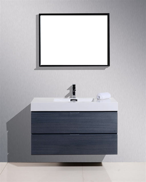 KubeBath | Bliss 40" Gray Oak Wall Mount Modern Bathroom Vanity KubeBath - Vanities KubeBath   