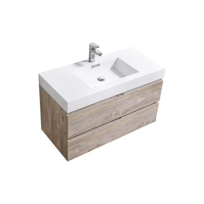 KubeBath | Bliss 40" Nature Wood Wall Mount Modern Bathroom Vanity KubeBath - Vanities KubeBath   