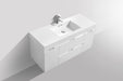 KubeBath | Bliss 48" High Gloss White Wall Mount Modern Bathroom Vanity KubeBath - Vanities KubeBath   