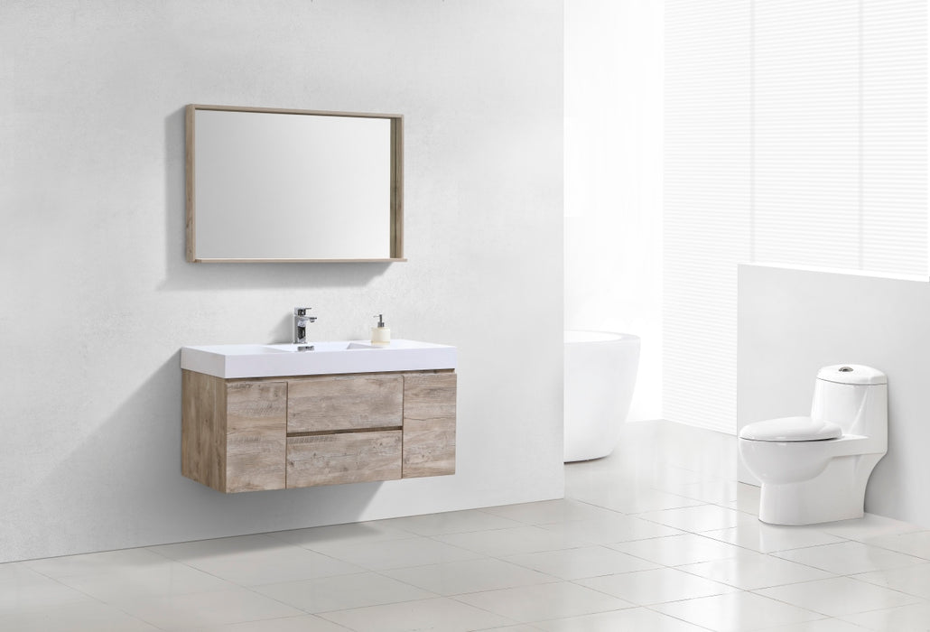 KubeBath | Bliss 48" Nature Wood Wall Mount Modern Bathroom Vanity KubeBath - Vanities KubeBath   