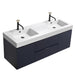 KubeBath | Bliss 60" Double Sink Blue Wall Mount Modern Bathroom Vanity KubeBath - Vanities KubeBath   