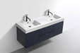 KubeBath | Bliss 60" Double Sink Blue Wall Mount Modern Bathroom Vanity KubeBath - Vanities KubeBath   