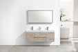 KubeBath | Bliss 60" Double Sink Nature Wood Wall Mount Modern Bathroom Vanity KubeBath - Vanities KubeBath   