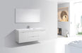 KubeBath | Bliss 60" Single Sink High Gloss White Wall Mount Modern Bathroom Vanity KubeBath - Vanities KubeBath   