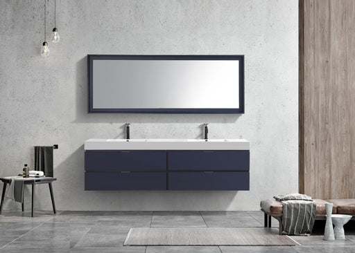 KubeBath | Bliss 72" Double Sink Blue Wall Mount Modern Bathroom Vanity KubeBath - Vanities KubeBath   
