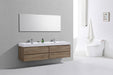 KubeBath | Bliss 72" Double Sink Butternut Wall Mount Modern Bathroom Vanity KubeBath - Vanities KubeBath   
