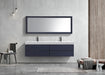 KubeBath | Bliss 80" Double Sink Blue Wall Mount Modern Bathroom Vanity KubeBath - Vanities KubeBath   