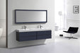 KubeBath | Bliss 80" Double Sink Blue Wall Mount Modern Bathroom Vanity KubeBath - Vanities KubeBath   