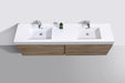 KubeBath | Bliss 80" Double Sink Butternut Wall Mount Modern Bathroom Vanity KubeBath - Vanities KubeBath   