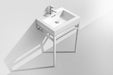 KubeBath | Haus 24" Stainless Steel Console w/ White Acrylic Sink - Chrome KubeBath - Vanities KubeBath   