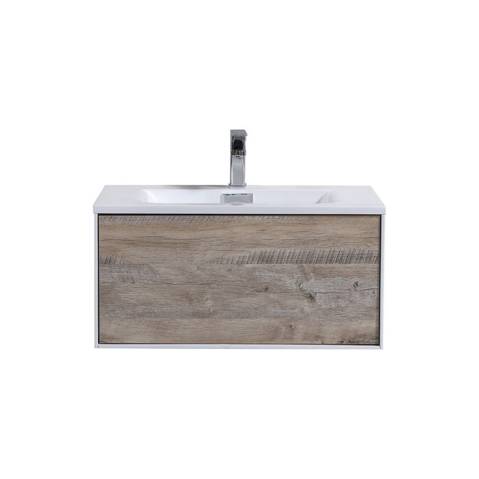 KubeBath | Divario 30" Nature Wood Wall Mount Modern Bathroom Vanity KubeBath - Vanities KubeBath   