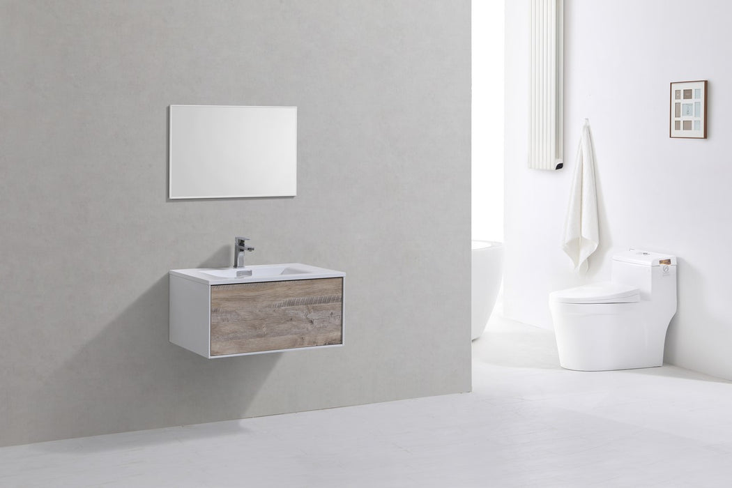 KubeBath | Divario 30" Nature Wood Wall Mount Modern Bathroom Vanity KubeBath - Vanities KubeBath   