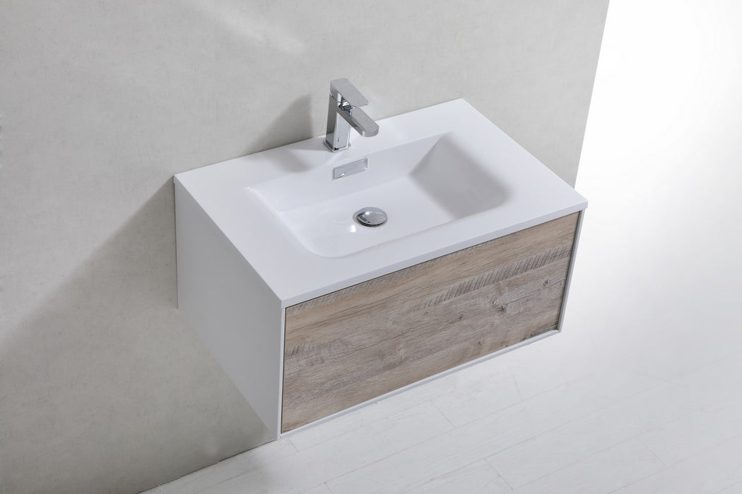 KubeBath | Divario 30" Nature Wood Wall Mount Modern Bathroom Vanity KubeBath - Vanities KubeBath   