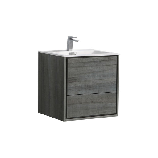 KubeBath | DeLusso 24" Ocean Gray Wall Mount Modern Bathroom Vanity KubeBath - Vanities KubeBath   