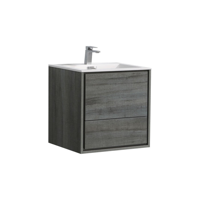 KubeBath | DeLusso 24" Ocean Gray Wall Mount Modern Bathroom Vanity KubeBath - Vanities KubeBath   