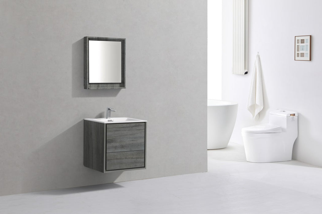 KubeBath | DeLusso 24" Ocean Gray Wall Mount Modern Bathroom Vanity KubeBath - Vanities KubeBath   