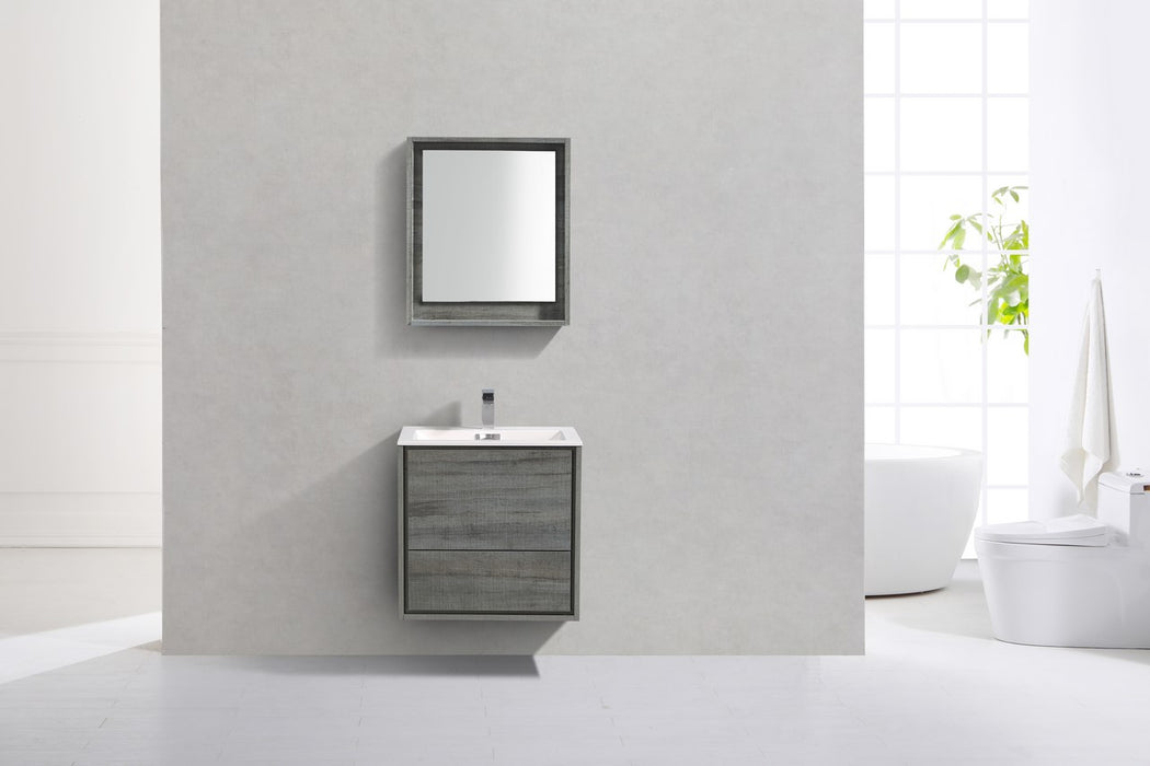 KubeBath | DeLusso 24" Ocean Gray Wall Mount Modern Bathroom Vanity KubeBath - Vanities KubeBath   