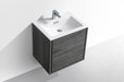 KubeBath | DeLusso 24" Ocean Gray Wall Mount Modern Bathroom Vanity KubeBath - Vanities KubeBath   