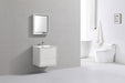 KubeBath | DeLusso 24" High Glossy White Wall Mount Modern Bathroom Vanity KubeBath - Vanities KubeBath   