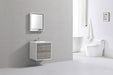 KubeBath | DeLusso 24" Ash Gray Wall Mount Modern Bathroom Vanity KubeBath - Vanities KubeBath   