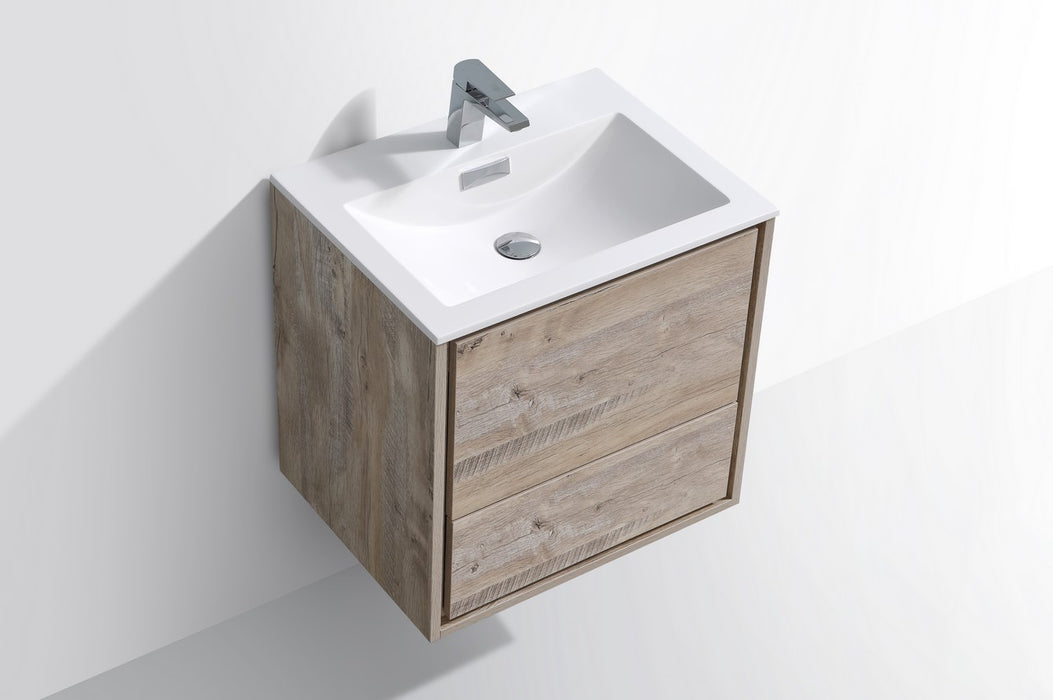 KubeBath | DeLusso 24" Nature Wood Wall Mount Modern Bathroom Vanity KubeBath - Vanities KubeBath   