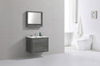 KubeBath | DeLusso 30" Ocean Gray Wall Mount Modern Bathroom Vanity KubeBath - Vanities KubeBath   