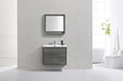 KubeBath | DeLusso 30" Ocean Gray Wall Mount Modern Bathroom Vanity KubeBath - Vanities KubeBath   