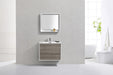 KubeBath | DeLusso 30" Ash Gray Wall Mount Modern Bathroom Vanity KubeBath - Vanities KubeBath   