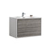 KubeBath | DeLusso 36" Ash Gray Wall Mount Modern Bathroom Vanity KubeBath - Vanities KubeBath   