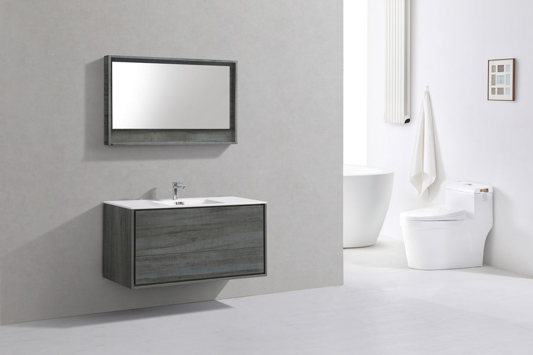 KubeBath | DeLusso 48" Single Sink Ocean Gray Wall Mount Modern Bathroom Vanity KubeBath - Vanities KubeBath   