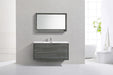 KubeBath | DeLusso 48" Single Sink Ocean Gray Wall Mount Modern Bathroom Vanity KubeBath - Vanities KubeBath   