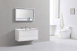 KubeBath | DeLusso 48" Single Sink High Glossy White Wall Mount Modern Bathroom Vanity KubeBath - Vanities KubeBath   